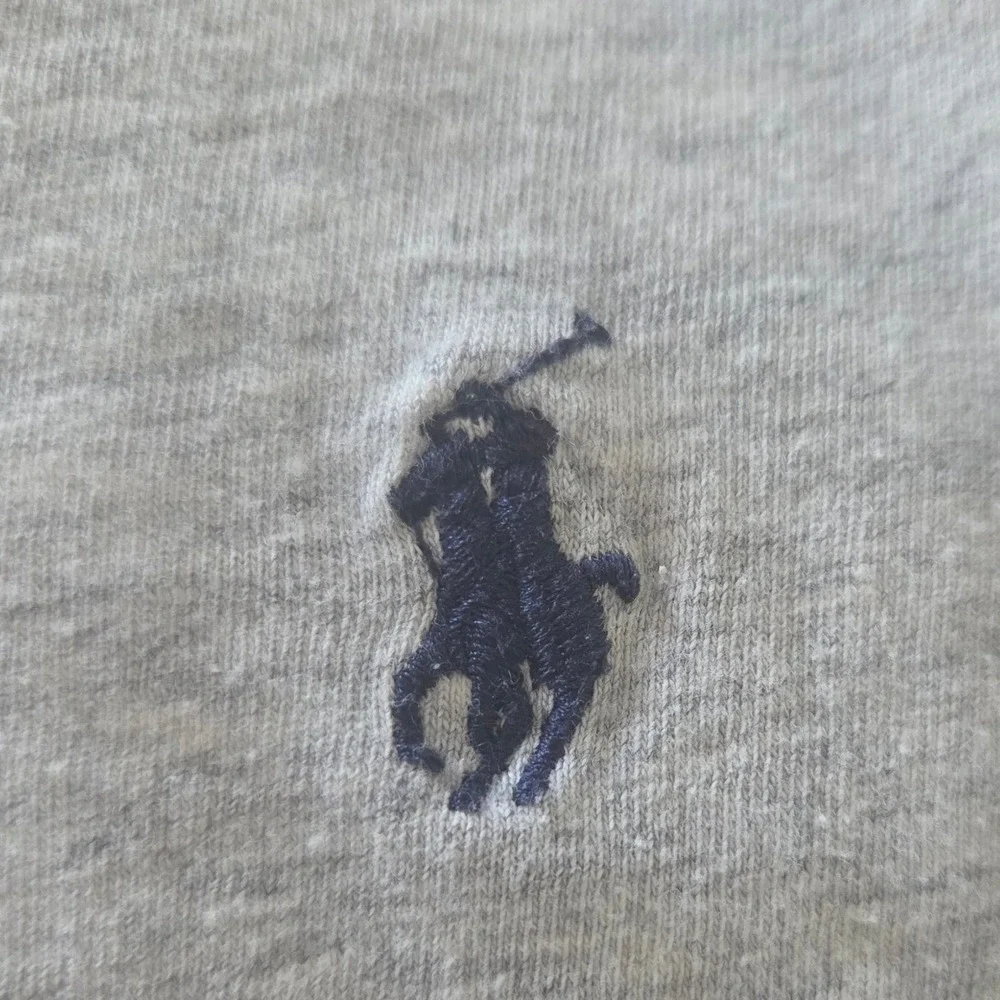 Polo Ralph Lauren Heather Grey V-Neck Long Sleeve T-Shirt Classic Fit Sz XXL